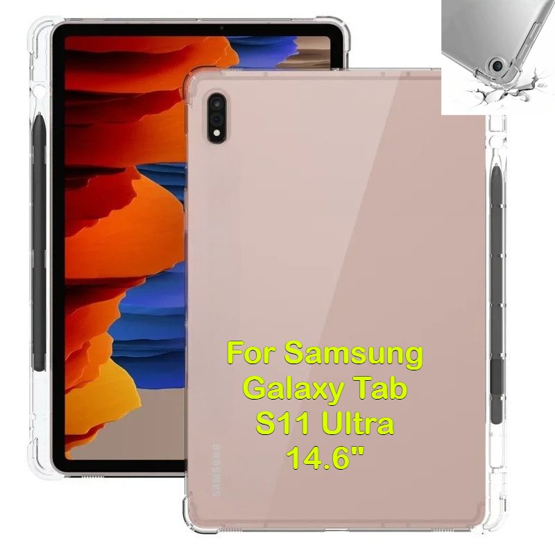 Samsung Tablet S11 Accessories - Przezroczyste etui TPU z miejscem na